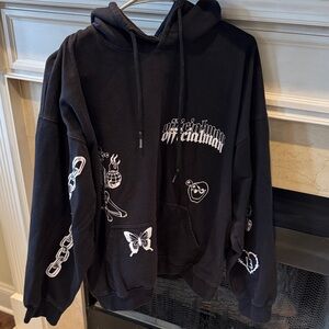 Black Graphic Men's hoodie size XL. Worn several times.  Listing 18115